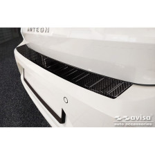 Echt 3D Carbon Achterbumperprotector passend voor Volkswagen Arteon 2017-2020 & FL 2020- 'Ribs'