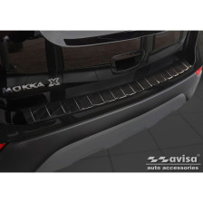 Echt 3D Carbon Achterbumperprotector passend voor Opel Mokka X Facelift 2016-2020 'Ribs'