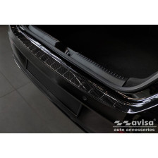 Echt 3D Carbon Achterbumperprotector passend voor Mercedes CLA II (X118) Shooting Brake 2019- 'Ribs'