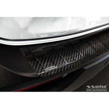 Echt 3D Carbon Achterbumperprotector passend voor Mazda MX-30 2020- 'Ribs'
