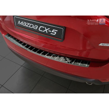 Zwart-Chroom RVS Achterbumperprotector  Mazda CX-5 II 2017- 'Ribs'