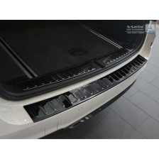 Zwart-Chroom RVS Achterbumperprotector  BMW X3 F25 2014-2017 'Ribs'