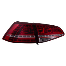 Set Full-LED Achterlichten  Volkswagen Golf VII 3/5-deurs 2012-2017 - Rood/Smoke - incl. Weerstand