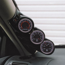 RGM A-Pillarmount Links - 3x 52mm - passend voor Renault Clio III 1998-2005 - Carbon-Look