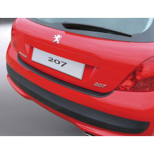 ABS Achterbumper beschermlijst passend voor Peugeot 207 HB 3 deurs Zwart