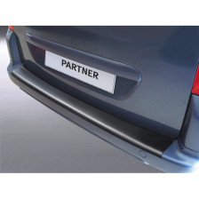 ABS Achterbumper beschermlijst passend voor Peugeot Partner 2008-2018 (voor gespoten bumpers) Zwart