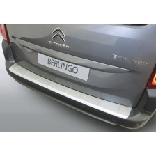 ABS Achterbumper beschermlijst passend voor Citroën Berlingo Multispace / Peugeot Rifter / Opel Combo Tour (MPV) 2018- Zilver 'Ribbed'
