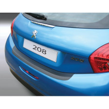 ABS Achterbumper beschermlijst passend voor Peugeot 208 3/5 deurs 2012-2019 Zwart