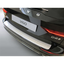 ABS Achterbumper beschermlijst passend voor Volvo V60 II 2018- Zwart 'Ribbed'