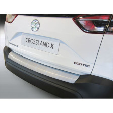 ABS Achterbumper beschermlijst passend voor Opel Crossland X 2017- Zilver 'Ribbed'
