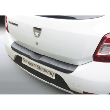 ABS Achterbumper beschermlijst passend voor Dacia Sandero Stepway 2012-2020 'Ribbed' Zwart