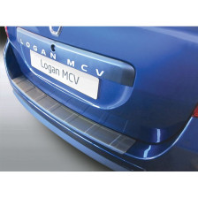 ABS Achterbumper beschermlijst passend voor Dacia Logan MCV 6/2013- Zwart 'Ribbed'