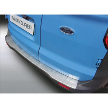 ABS Achterbumper beschermlijst passend voor Ford Transit/Tourneo Courier 7/2014- 'Ribbed' Zwart