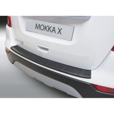 ABS Achterbumper beschermlijst passend voor Opel Mokka X 10/2016- 'Ribbed' Zwart