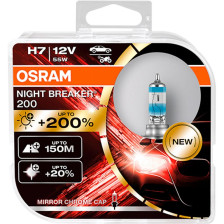 Osram Night Breaker 200 Laser Halogeen lampen - H7 - 12V/55W - set à 2 stuks