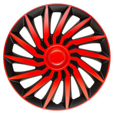4-Delige Wieldoppenset Kendo 16-inch zwart/rood