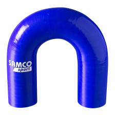 Samco Siliconen slang 180 graden bocht - Lengte 76mm - Ø16mm - Blauw