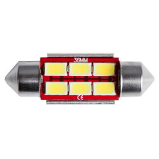 Simoni Racing Festoon 6-LED 31mm Lampen 'Canbus No-Polarity' - Wit - Set à 2 stuks