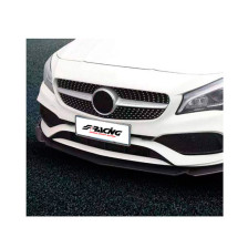 Simoni Racing Universele voorspoiler 'Lip Splitter' - 3-delig - ABS Zwart + Carbon-look 'Wings'