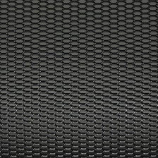 Racegaas aluminium zwart - honingraat 12x6mm - 125x25cm