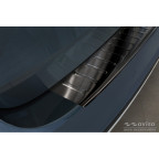 Zwart RVS Achterbumperprotector passend voor Skoda Yeti 4x4 Outdoor version/Adventure 2013-2015 & Facelift 2015-2017 'Ribs'