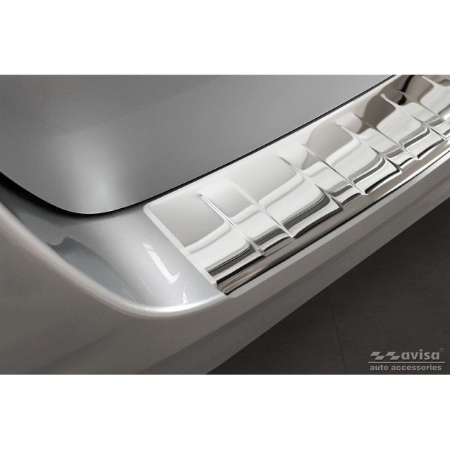 Chroom RVS Achterbumperprotector passend voor Volkswagen Multivan T7 2021- 'Ribs'