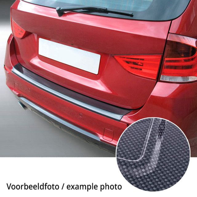 ABS Achterbumper beschermlijst passend voor BMW 5-Serie G31 Touring 'M' Sport Facelift 2020- 'Carbon Look'